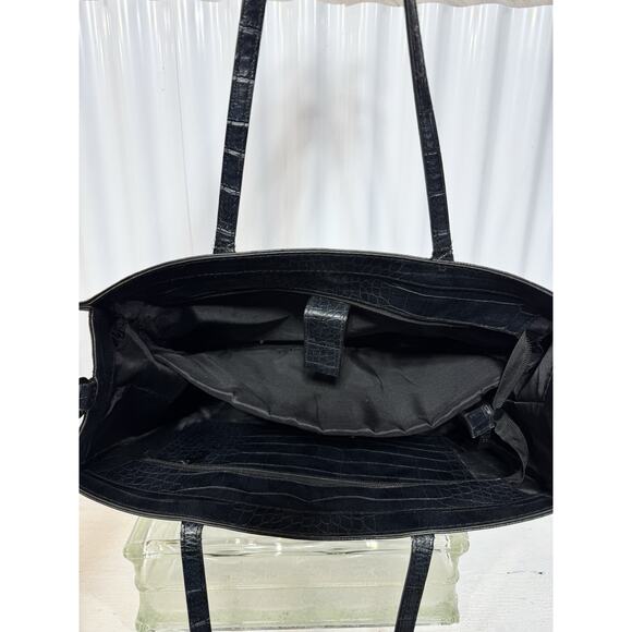 Beis Large Tote Navy Blue Croc Pattern With Multiple Pockets *No Shoulder Strap - Picture 5 of 5